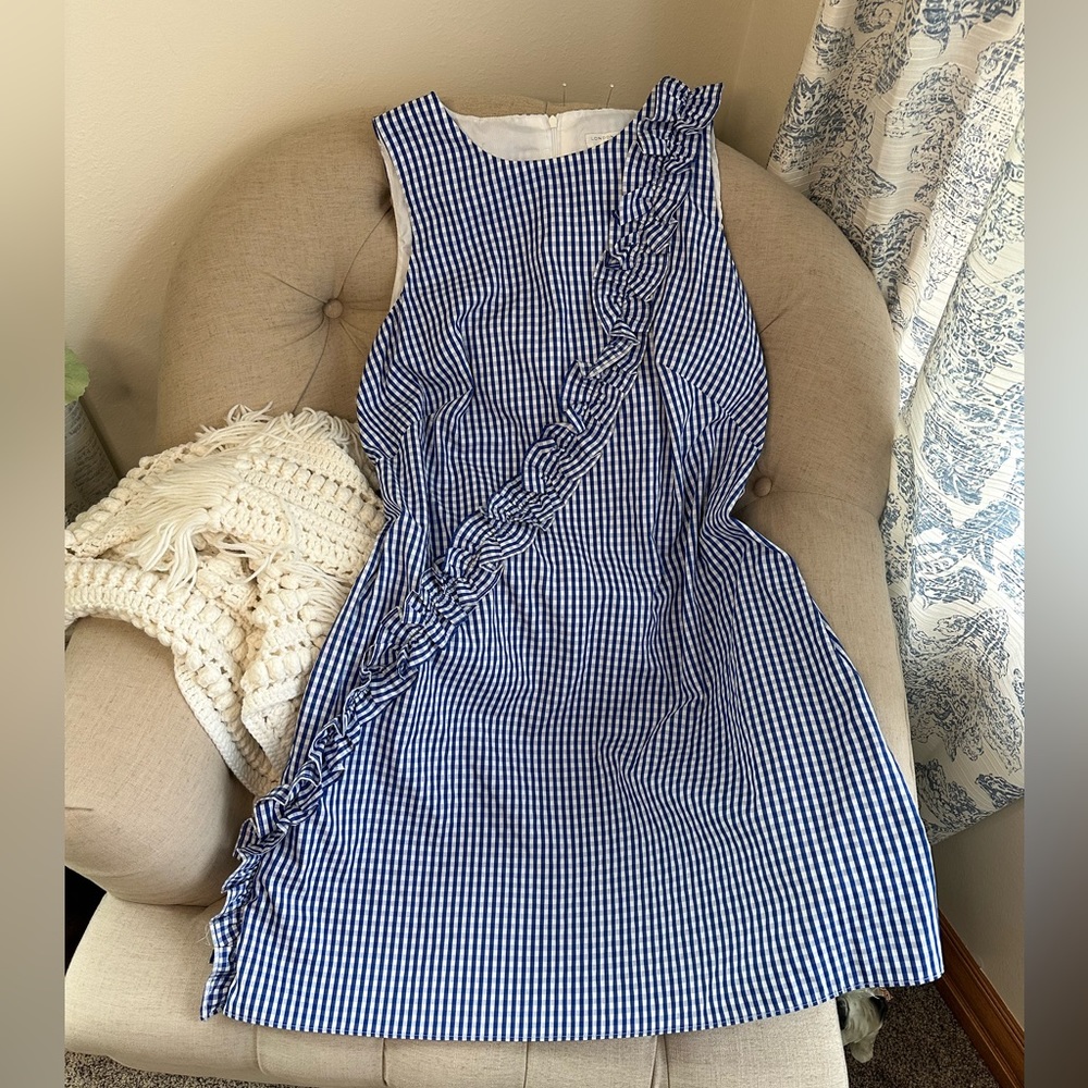 Blue Gingham Sleeveless Dress